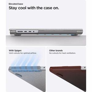 Spigen Urban Fit dėklas, skirtas MacBook Pro 14" 2021 / 2023 / 2024 / 2025 / 2026 – pilkas