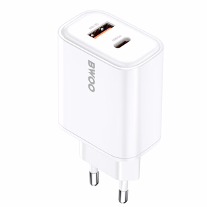BWOO CDA207 PD 36W wall įkroviklis 1x USB-A + USB-C port baltas