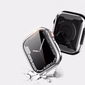 Dėklas Dux Duxis "Samo" skirtas Apple Watch 7 45mm sidabrinis (kartu su LCD apsauginiu stikliuku)