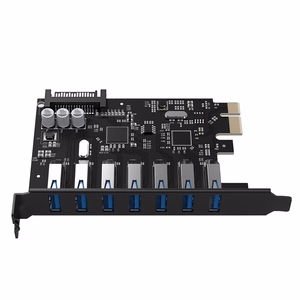 Orico PVU3 PCIe išplėtimo plokštė su 7 USB 3.0 jungtimis, skirta staliniams kompiuteriams – juoda