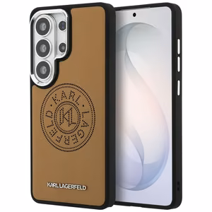 Karl Lagerfeld Perforated KL MagSafe case for Samsung Galaxy S26 Ultra - brown
