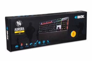 iBox Aurora K-4 klaviatūra USB QWERTY juoda