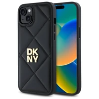 DKNY Quilted Stack Logo dėklas telefonui iPhone 15 Plus - juodas