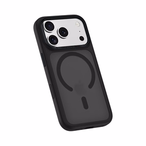 Benks Magnetic Mist dėklas metaliniu rėmeliu (K069) iPhone 17 Pro juodas (Camera Control mygtukas)