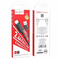 Kabelis USB A į Lightning Hoco 2,4A 1 m X88 juodas