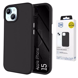 3mk Fortis MagCase dėklas, skirtas iPhone 15, juodas