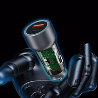 Automobilinis įkroviklis Dudao "R4T" pilkas 25W (1xPD / QC3.0)