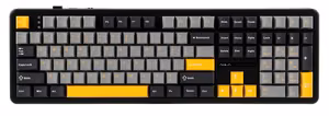 F108 Gray+Orange+Deep Gray Gasket klaviatūra su Volcano RGB jungikliais – AULA