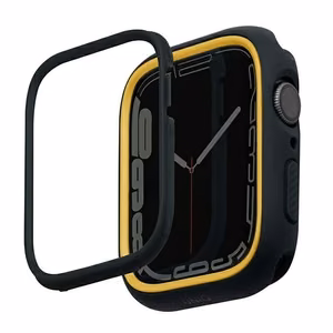 Uniq Moduo dėklas Apple Watch 4/5/6/7/8/9/SE/SE2 44/45mm - juodas ir garstyčios