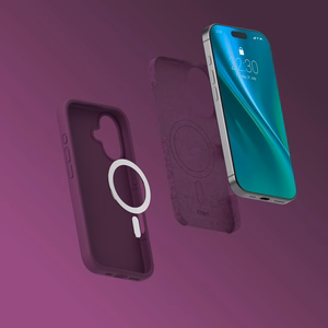 Etteri Silicone Mag dėklas, skirtas iPhone 16 6,1 col., tamsios vyšnių spalvos