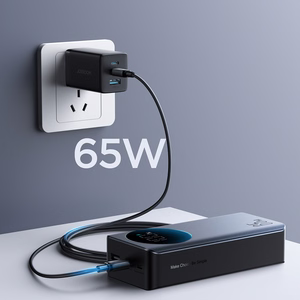 Joyroom JR-PBF05 Pro 30000mAh 65W Powerbank su Skaitmeniniu Ekranu 2x USB-C 1x USB-A - Juodas