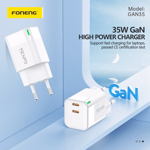 Foneng Sieninis įkroviklis GAN35 GaN - 2xType C - PD 35W 3A baltas