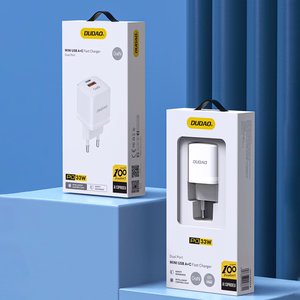 Sieninis įkroviklis GaN 33W PPS USB C/USB Dudao A13Pro – baltas