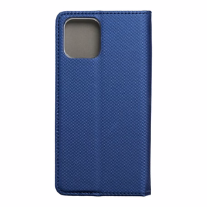 SMART Dėklas telefonui Book IPHONE 12 / 12 Pro tamsiai mėlynas