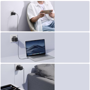 Joyroom JR-TCG17 45W 2 x USB-C sieninis įkroviklis (JK kištukas) - juodas