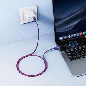 Кабель USB A - USB C Hoco 3A 1 м X116 градиент фиолетовый