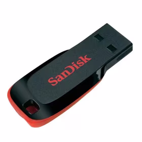 SanDisk Cruzer Blade USB atmintukas 64 GB USB A tipo 2.0 Juoda, Raudona