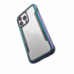 X-Doria Raptic Shield dėklas, skirtas iPhone 14 Pro Max, aliumininis, išbandytas kritimu iš 3 m aukščio, vaivorykštinis