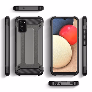 Hibridinis šarvuotas dėklas tvirtas Samsung Galaxy A03s juodas