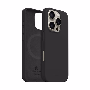 Crong Color Cover Magnetic MagSafe dėklas, skirtas iPhone 16 Pro, juodas