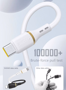 Dudao L25X USB-C–Lightning kabelis, 30 W, 1,0 m, baltas