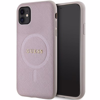 Guess GUHMN61PSAHMCP dėklas telefonui iPhone 11 / Xr - rožinis Saffiano Magnetinis
