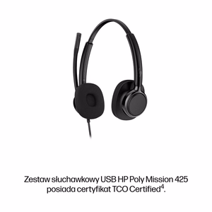 HP Poly Mission 425 USB laidinis ausinių rinkinys