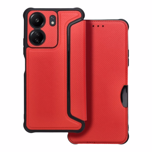 RAZOR knygos tipo dėklas telefonui Xiaomi Redmi 13C raudonas