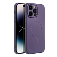 Silikoninis Mag Cover dėklas suderinamas su MagSafe IPHONE 14 Pro Max tamsiai violetinis
