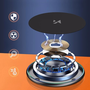 Wozinsky WLI-01Y 15W Qi indukcinis įkroviklis su USB-C kabeliu - juodas