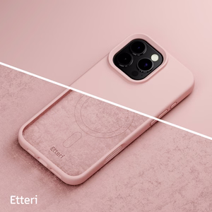 "Etteri" silikoninis dėklas "iPhone 16 Pro 6,3" šviesiai rožinės spalvos