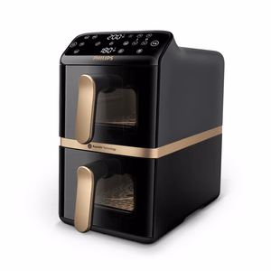 Philips Dual Basket Airfryer NA462/70 4000 Series Power 2750 W Capacity 10 L Rapid Air technology Black