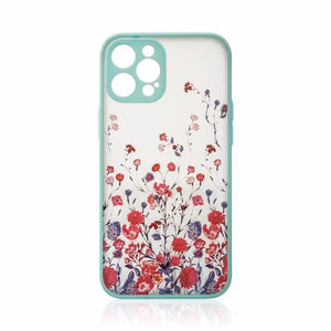 Dizaino dėklas iPhone 12 Pro Max gėlių dėklas šviesiai mėlynas