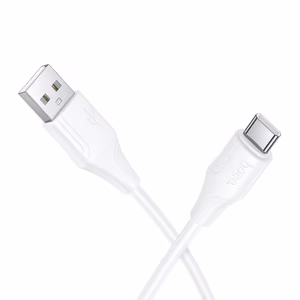 Силиконовый кабель USB A to USB C Hoco 3A 1 м X124 белый