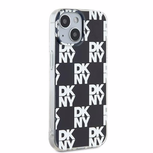 DKNY IML languotas mono raštas dėklas telefonui iPhone 15 / 14 / 13 - juodas