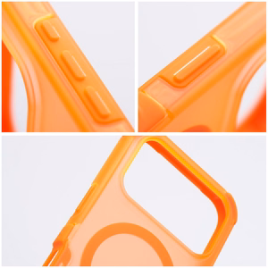 Case for iPhone 17 Pro Max / 18 Pro Max (low camera edge) Forcell F-Protect BumperX Premium compatible with MagSafe orange