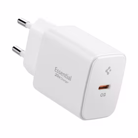 "Spigen Essential EE201EU" USB-C 20 W sieninis įkroviklis - Baltas