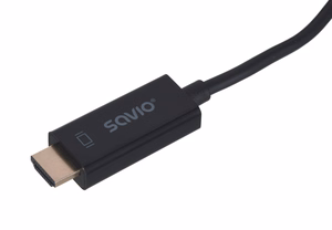 Savio CL-56 vaizdo kabelio adapteris 1,5 m DisplayPort HDMI Type A (Standard) juodas