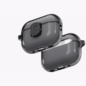 Uniq Glase Pro deklas AirPods Pro 3 Lock deklas - skaidrus juodas