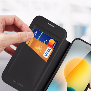 Dux Ducis Skin X Pro dėklas telefonui iPhone 17 Air su pinigine, suderinamas su MagSafe – juodas