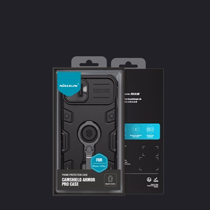 Nillkin CamShield Armor Pro Magnetic Case iPhone 14 Plus MagSafe бронированный чехол с кольцом-подставкой чёрный