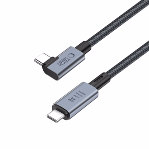 Tech-Protect UltraBoost Max L кабель USB-C 4.0 (прямой) USB-C 4.0 (угловой) PD 240W 8K 40Gbps 1.5м - серый
