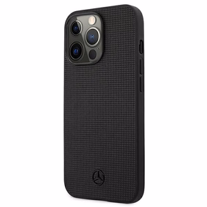 Mercedes odinis tinklelio metalinis logotipo dėklas iPhone 13 Pro / iPhone 13 - juodas