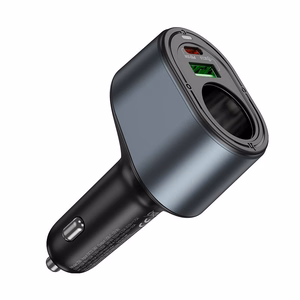 Automobilinis įkroviklis Hoco USB A + USB C + cigarečių žiebtuvėlis PD QC3.0 3A 35W Z56 juodas