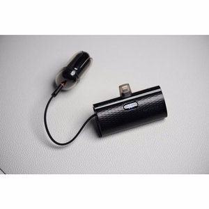 Išorinė baterija Forcell F-Energy Power Plug F5K3 PD 20W 5000 mAh su įmontuotu jungtimi Lightning juoda