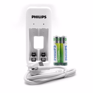 PHILIPS Dual channel baterija įkroviklis for NiMH USB + 2xAAA 7000mAh