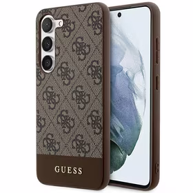 Guess 4G Stripe Collection dėklas telefonui Samsung Galaxy S24+ - rudas