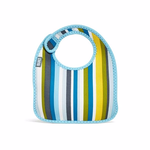 BUILT Mess Mate neopreno seilinukų mažyliams rinkinys, 2 vnt., Baby Blue Stripe