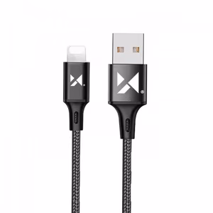 USB laidas Wozinsky WUC-L2B juodas Lightning 200cm