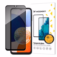 Wozinsky Privacy Glass grūdintas stiklas Samsung Galaxy A14 5G / Galaxy A14 su Anti Spy privatumo filtru
